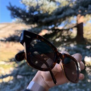 Ray-Ban Tortoise Sunglasses with Dark Lenses
